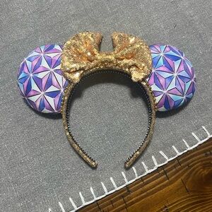 Epcot Mickey Ears with Gold Accents